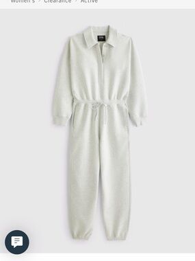 Abercrombie & Fitch Light Gray Polo Sweat Jumpsuit